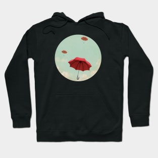 Red Umbrellas in the Sky Hoodie